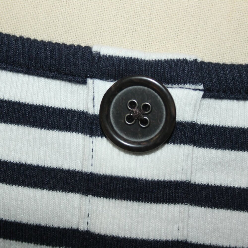 ABERCROMBIE FITCH Button Front Ribbed Tank Sz L Preppy Nautical Ivy League Top - Picture 6 of 7
